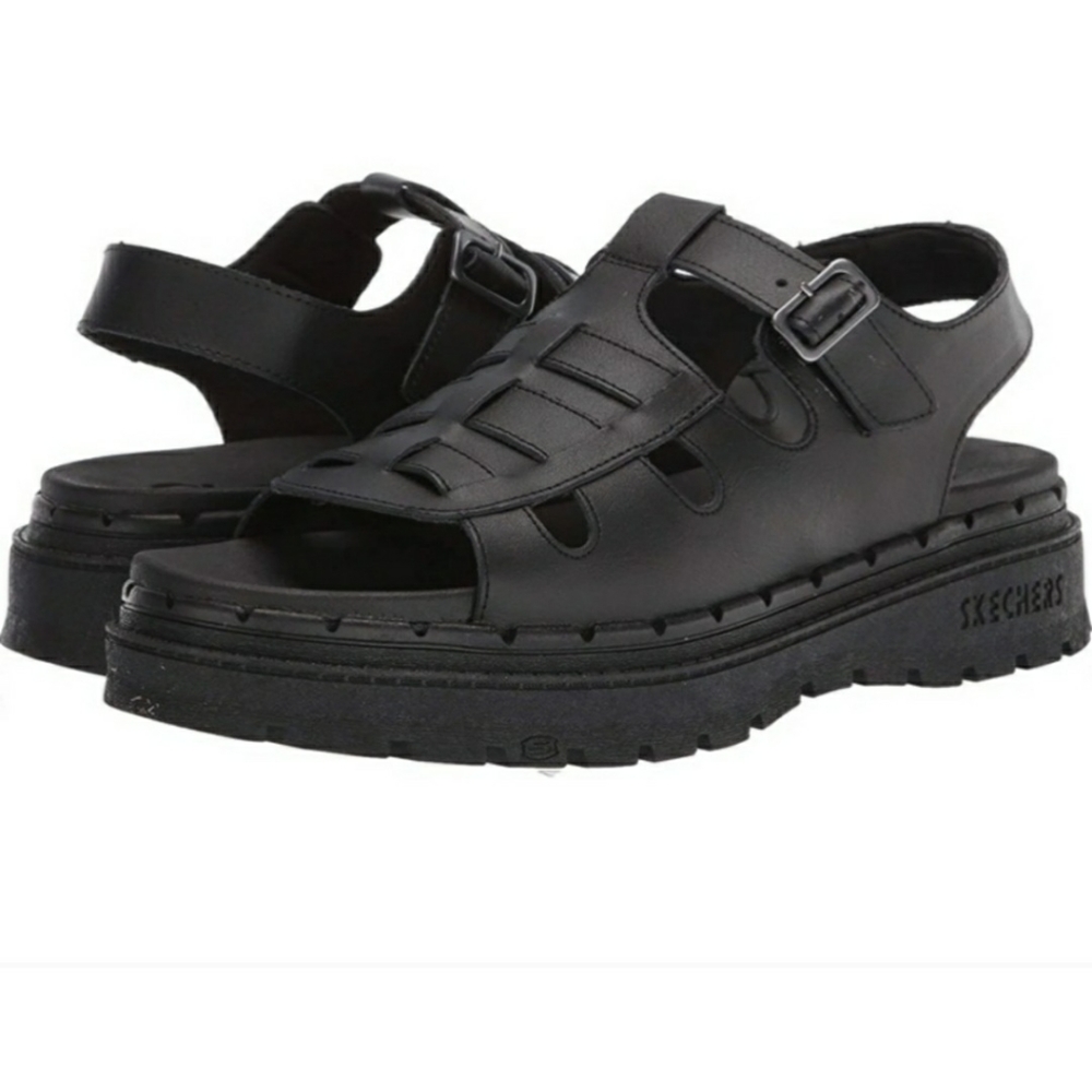 Skechers foam luxe leather fisherman sandals.